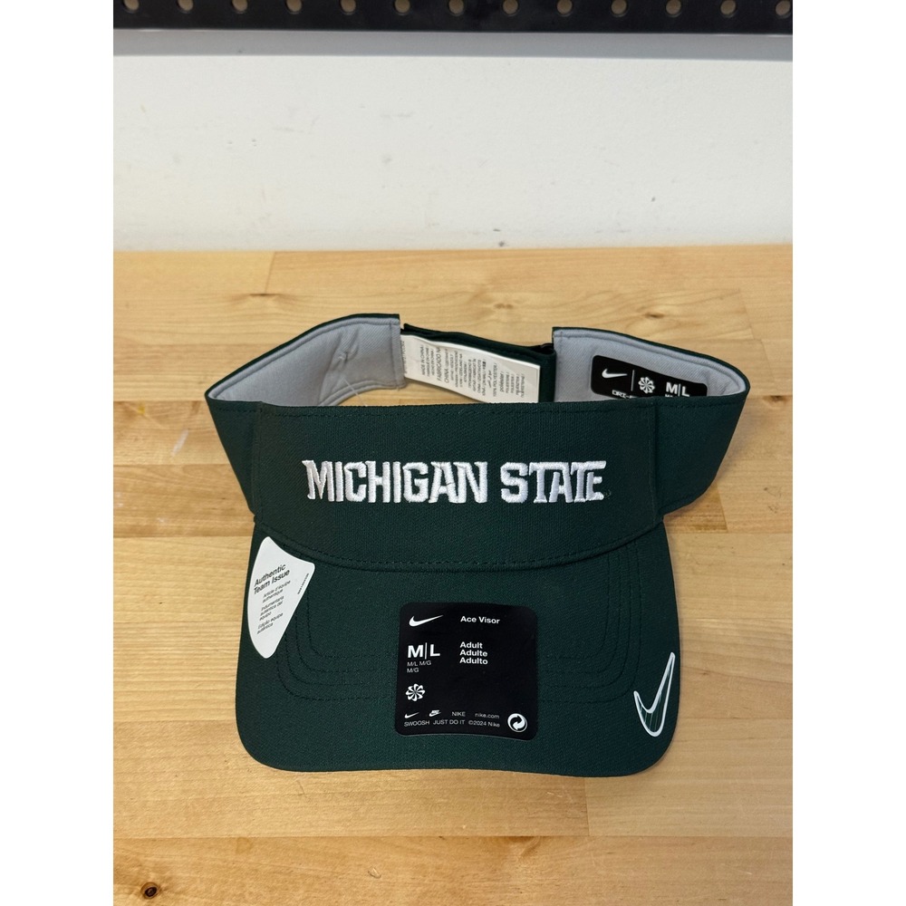 Nike‎ Michigan State Spartans Ace Visor Green Adult M L Dri Fit